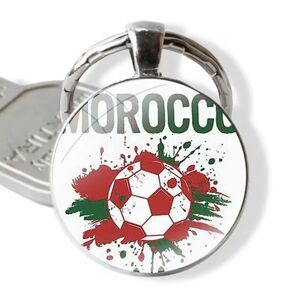 Morocco Soccer Keychain